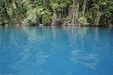 As belas guas azuis da Laguna Miramar, escondida no Mxico