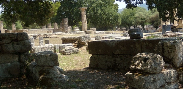 O Prytaneion, em Olímpia, serviu de residência para padres e magistrados, e era usado como local para comemorações dos vencedores dos antigos Jogos Olímpicos gregos - Tatianna Babadobulos/UOL