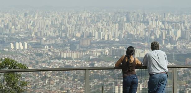 Vista de São Paulo a partir do Pico do Jaraguá, na zona oeste da cidade - Joao Wainer/Folha Imagem