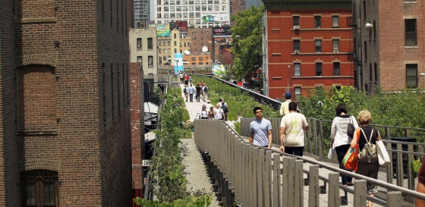 O parque suspenso High Line, em Nova York - Spencer Platt/Getty Images/AFP
